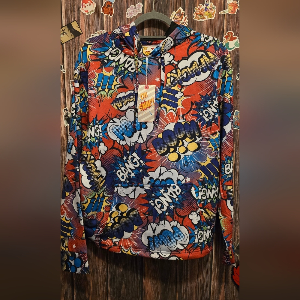 OH SNAP!Colorful Comic Print Hoodie